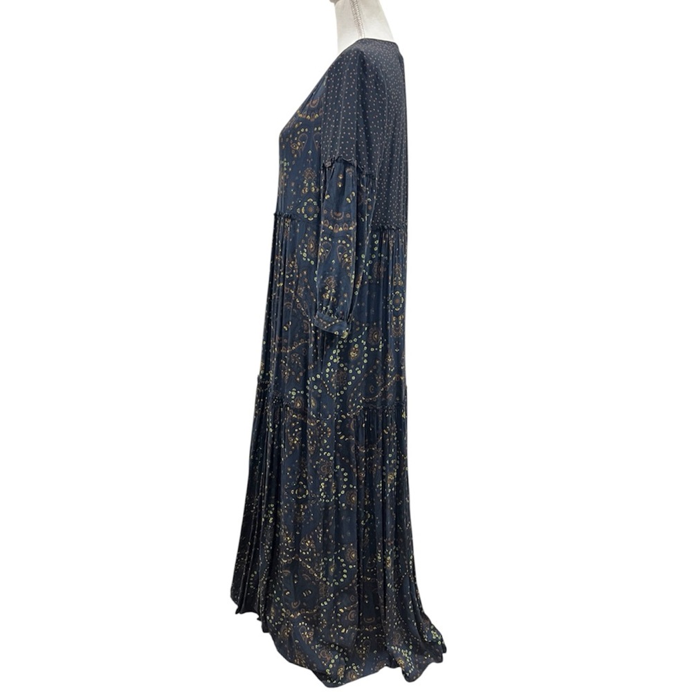 Malia Mills Flowy Button Front 3/4 Sleeve Maxi Shirt Dress - Picture 6 of 16